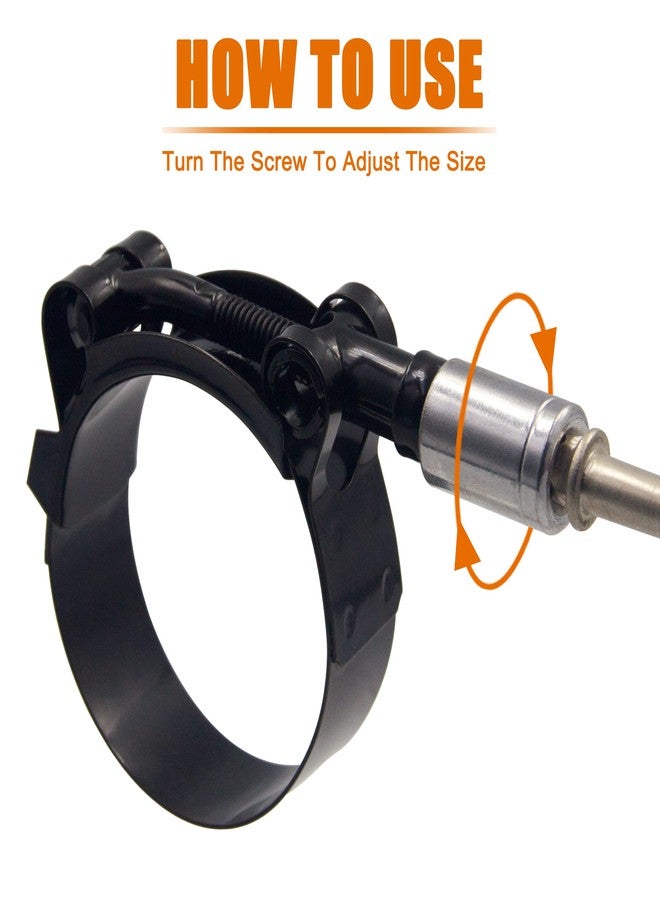 ISPINNER 2 Pack 3 Inch Stainless Steel T-Bolt Hose Clamps, Clamp Range 83-91mm for 3" Hose ID (Black) - Image 4